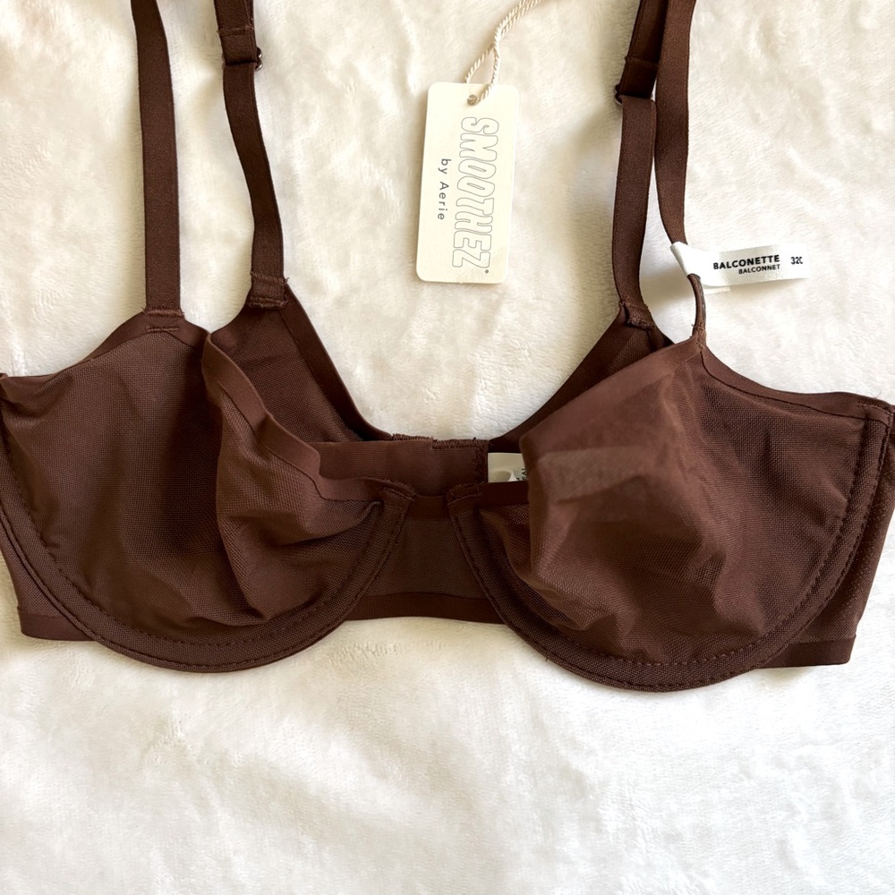 Unlined Brown Underwire Bra - - Picture 3 of 5